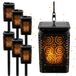 Blixtar Lot de 6 lanternes solaires LED 3 en 1 montage mural, piquet de terre et lampe suspendue, effet flamme, résistant aux intempéries IP65 lumière de jardin pour extérieur, terrasse, balcon