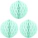 Merkloos / Sans marque Fest-Dekor Gmbh Papieren kerstballen - 3x - mintgroen - 10 cm