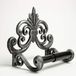 Comfify Fleur De Lis Gietijzeren Toiletrolhouder - Zwart Zilver