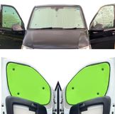 Thermo-jaloezieën, Peugeot Thermo-jaloezieën, combineerbaar met Peugeot Partner (2007-2018) (complete set + achterklep) achterkant inkleuren fluorescerend geel, omkeerbaar en thermisch