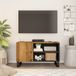 Prolenta Maison Exclusive TV-kast 80x33x46 cm massief mangohout en houtvezelplaat