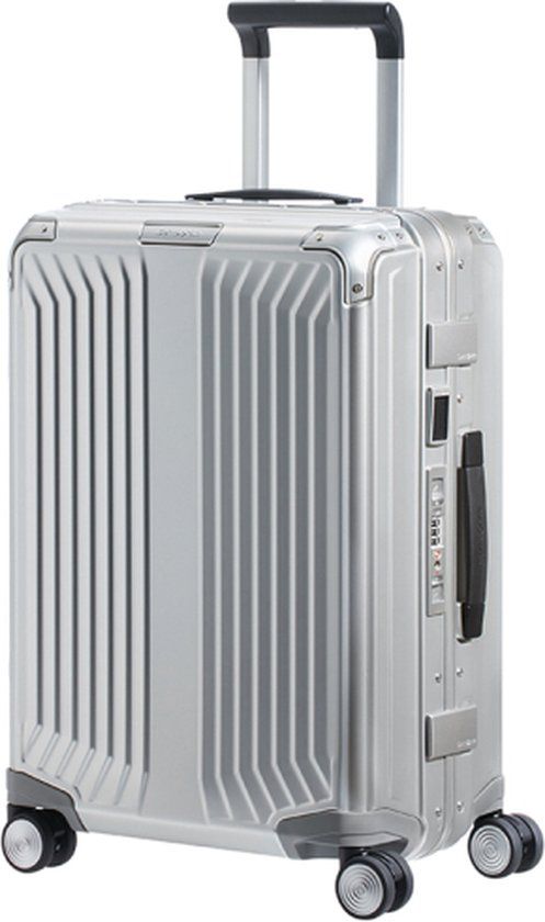Samsonite Lite-Box Alu Handbagage Koffer - 55 cm - Zilver