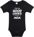 Bellatio Decorations Shoppartners Bv I get my good looks from my mom romper / rompertje - zwart - unisex - jongens / meisjes - kraamcadeau / geboorte cadeau - zwart rompertje voor baby 92
