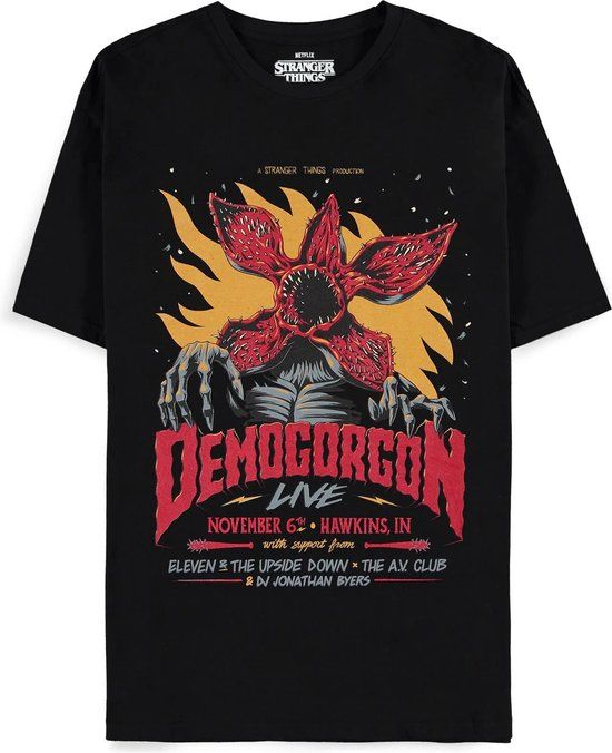 Stranger Things - Demogorgon T-Shirt - Black - Men's - M