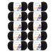 Gründl Happy Uni Brei- en haakgaren met wolkarakter, 100% polyacryl, pluist niet, 100 gram / 250 m, naalddikte 4-5, 10 x 100 g, zwart
