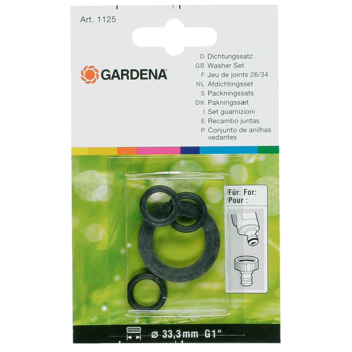 Gardena Setje rubberringen 1124-20 - Zwart