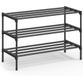 Songmics Metalen schoenenrek – zwart – 3 niveaus – 62 – 3 x 30 x 55 cm – stapelbaar
