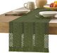 Shenzhen Haorui Industrial Technology Co., Ltd. Chemin de table tissé moderne - Style bohème - 1 pièce - Vert sauge - Coton, lin et polyester