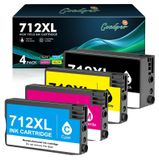 HP Cartouches de couleur 712XL (4-pack) pour HP DesignJet Studio