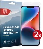 Rosso Screen Protector Ultra Clear Duo Pack Geschikt voor Apple iPhone 14 | TPU Folie | Case Friendly | 2 Stuks