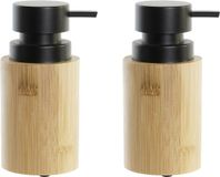 Item International Zeeppompje - 2x - Bamboe - RVS - Hout Zwart - 8 x 16 cm