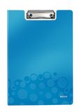 Leitz WOW Classeur à pince avec couverture A4 Métal, Polyfoam Bleu