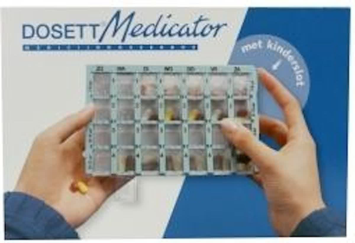 Blockland Dosett Medicator Dos Box - Pillendoosje - Blauw - Rechthoekig
