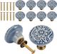 OEM Allecta - Ronde Kastknoppen Keramiek Meubelknop 34mm 10 Stuks met Schroeven - Vintage Design