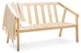 PATKAR Canapé de jardin 126x76x76 cm - Meubles de jardin en bois pour terrasse, jardin et balcon - Banc de jardin naturel non traité jusqu'à 250 kg