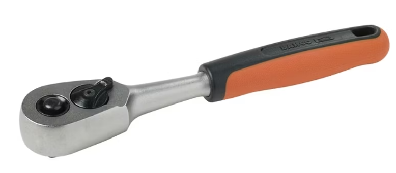 Bahco Omkeerbare ratels 1/4" met peervormige kop, 145mm - 6950QR