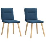 VidaXL Eetkamerstoelen 2 stuks stof blauw