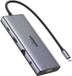 Ugreen Usb-C Hub Voor Laptop Hdmi Vga 2X Usb-C 10Gbps 4K 60Hz Pd Rj45