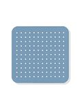 GEMITEX Antislip douchemat, lichtblauw, gemaakt in Italië, schimmelbestendig, antibacterieel, met zuignap, antislip badmatten, 53 x 53 cm, 100% pvc.