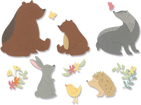 Thinlits Sizzix Thinlits Die Set Nature Friends