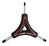 UNIOR Drie-weg inbussleutel zwart/rood, 4/5/6mm