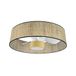 Eden pulse Plafondventilator van wit beukenhout met geweven lampenkap van riet, geïntegreerd ledlicht, 24 W, 29 x 70 x 70 cm