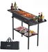 VEVOR Opvouwbare houtskoolbarbecue, draagbaar, in hoogte verstelbaar, met zijplanken voor specerijen, saus, houtskoolbarbecue, camping, picknick, feestjes in de open lucht, tuin