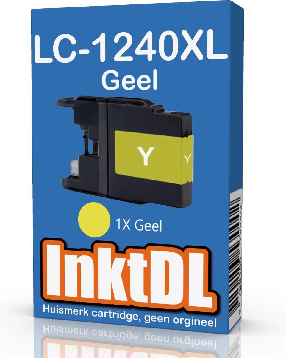 InktDL Compatible inktcartridge voor LC-1240XL| Geel