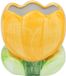 Merkloos Porte-stylo & Organiseur de maquillage - Style Bohème avec imprimé tulipe - Pour bureau et décoration de chambre - Jaune