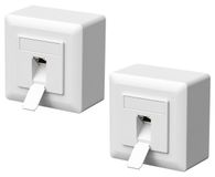 Boîtier de réseau - RJ45 - CAT6a - Blanc - 1 port