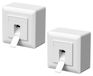 Boîtier de réseau - RJ45 - CAT6a - Blanc - 1 port