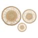 Trendoz Wanddecoratie set - 3-delig - rond - riet - bohemian/boho stijl
