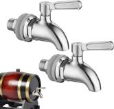 Unyqoos® Set de 2 robinets pivotants en acier inoxydable