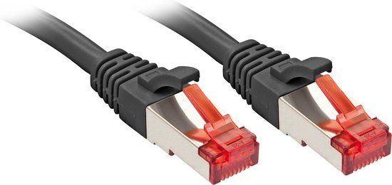 LINDY 47396 RJ45 Netwerkkabel, patchkabel CAT 6 S/FTP 5.00 m Zwart 1 stuk(s)