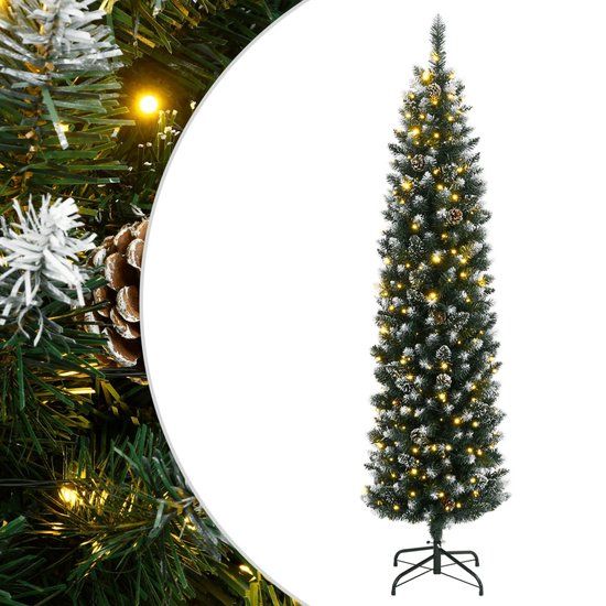 vidaXL Kunstkerstboom smal met 150 LED's 120 cm