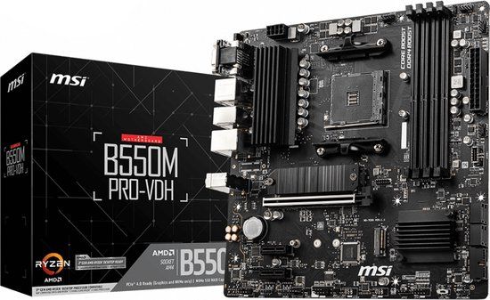 MSI B550M PRO-VDH - Micro-ATX Moederbord - Socket AM4