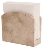 SPESHSTONES Servethouder, 16,5 cm, travertijn, handgemaakte servettenhouder voor op tafel, papieren servettenopslag, ideaal voor koffietafel, badkamer, keuken aanrecht en woondecoratie