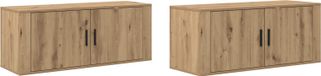 vidaXL Wandmeubelset voor TV, 2 stuks, Artisan-eikenhout fineer