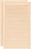 vidaXL - Kastdeuren - met - lamellen - 2 - st - 99,3x59,4 - cm - massief - grenenhout
