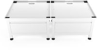 Wasophoogte® Wasmachine verhoger met lade - Dubbele wasmachine opbouwmeubel - Wasmachine sokkel - 42cm hoog - Wit - Universeel - 65*60,5 (LxB) - Inclusief wandbeugels