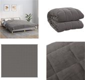vidaXL Verzwaringsdeken 200x225 cm Grijs Badstof 13 kg
