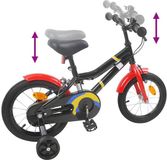 vidaXL Kinderfiets 12 Inch Zwart Rood