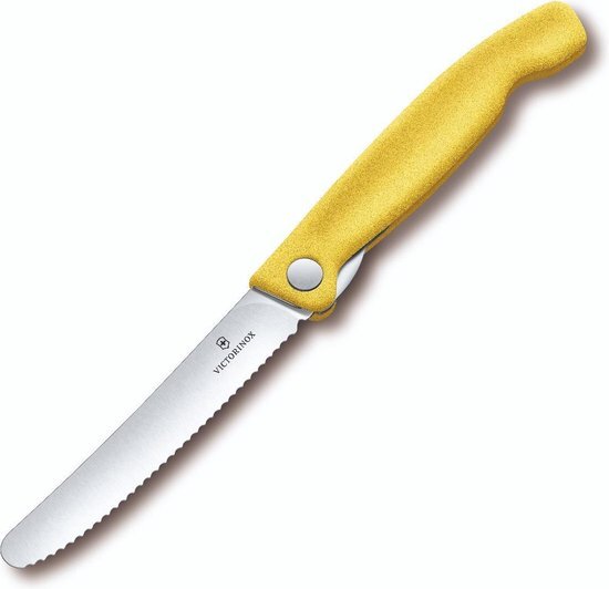 Victorinox Swiss Classic Inklapbaar Tomatenmes 11cm - Kartel - Geel