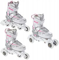 Raven Verstelbare 3-in-1 Skates Professioneel Wit/Roze Maat 31-35