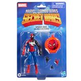 Marvel Legends Series Secret Wars Spider-Man (alienkostuum), Retro Marvel Comics-verzamelobject, actiefiguur van 15 cm met lensvormig schild