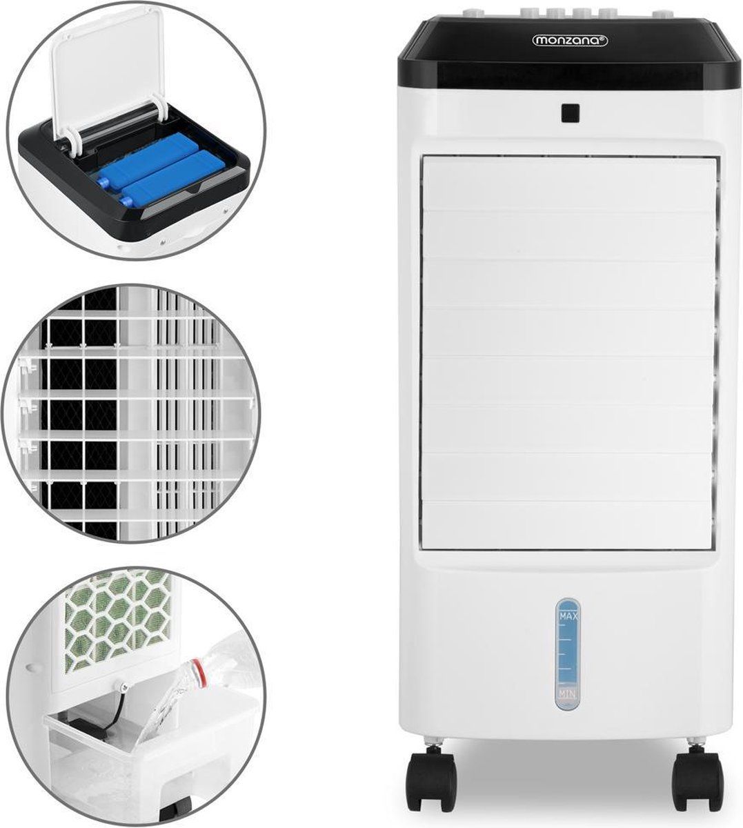 Monzana 3 in 1 mobiele aircooler - wit