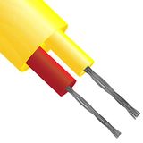 RS PRO 7/0,2mm PVC-geïsoleerde thermokoppelkabel voor thermoelement type K, L. 25m, max. +105°C