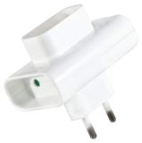 Energaline 531188 adapter, 3-voudig, 3 stopcontacten, 6 A, wit