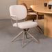LABEL51 Basel Eetkamerstoel - Naturel - Stof - Taupe Metalen Frame