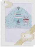 Interbaby Badhanddoek Tipitent 100 x 100 cm Katoen Wit/Groen